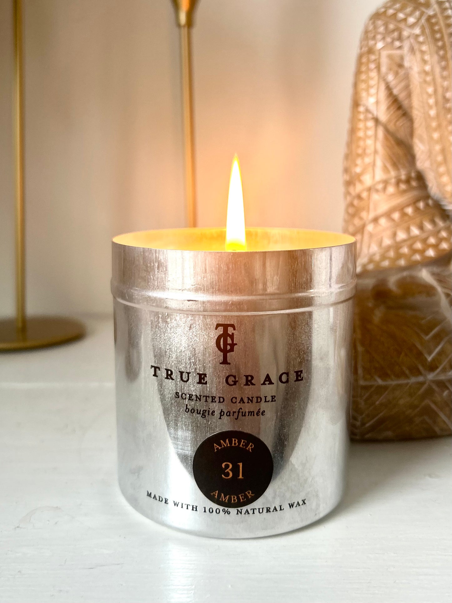 Amber Tin Candle