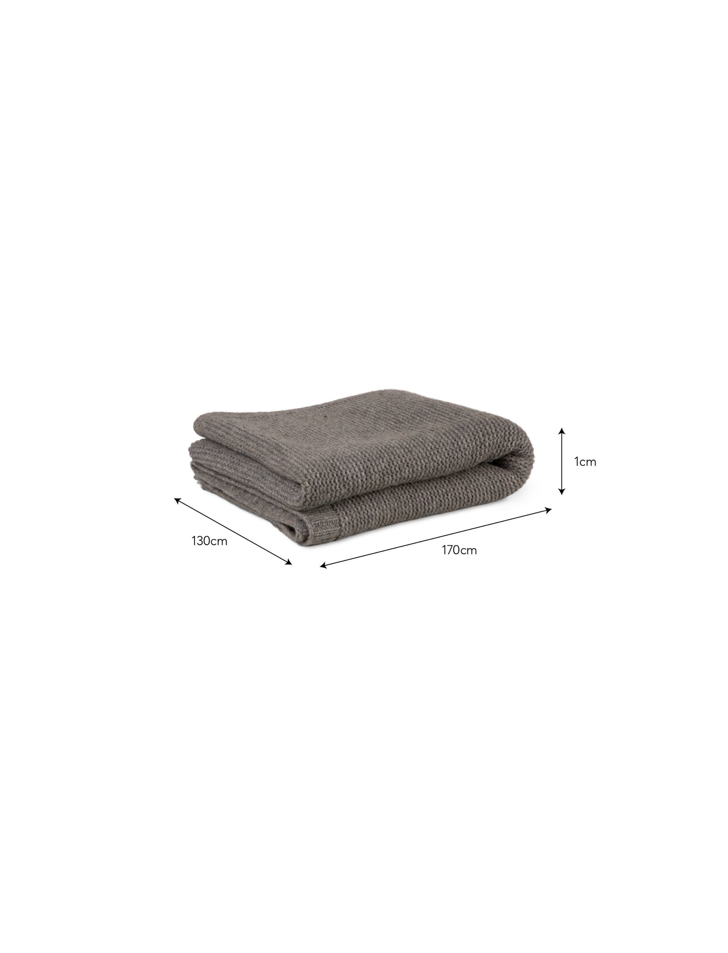 Bartley Knit Throw Grey Wool