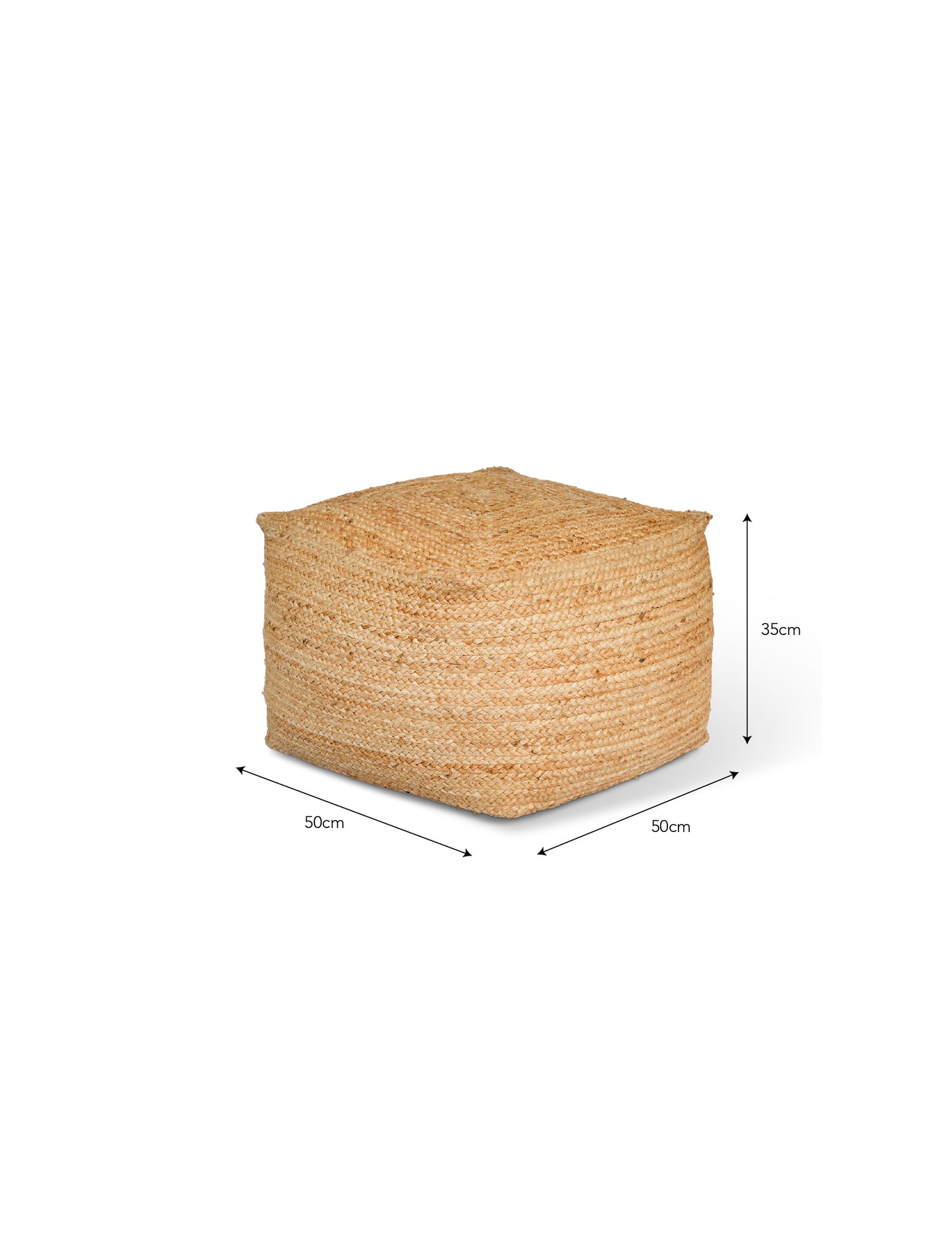 Cerney Jute Square Foot Stool Natural