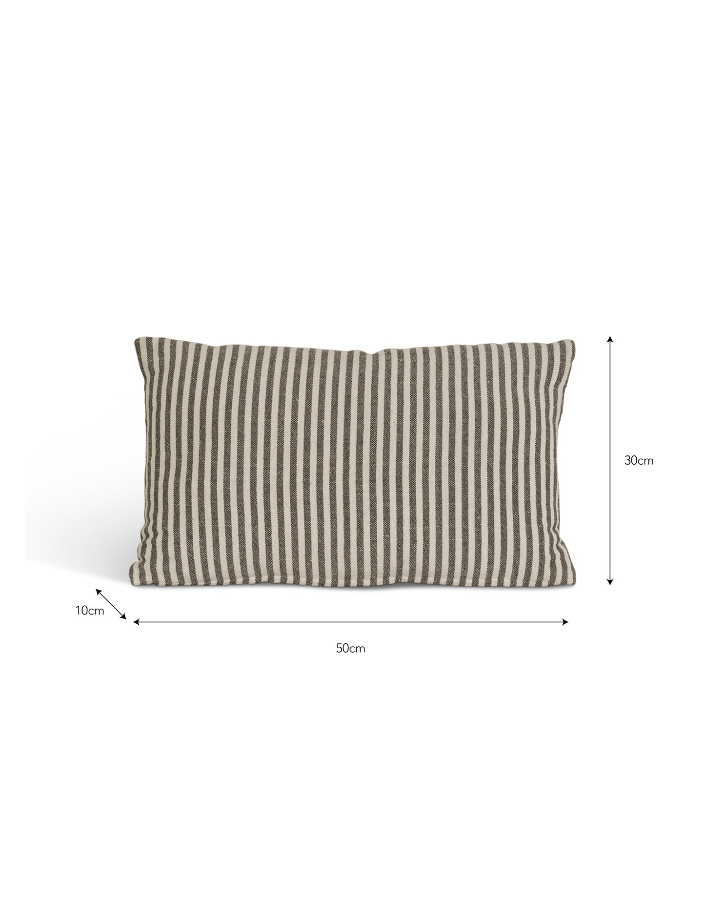 Charingworth Stripe Cushion 30x50 Charcoal