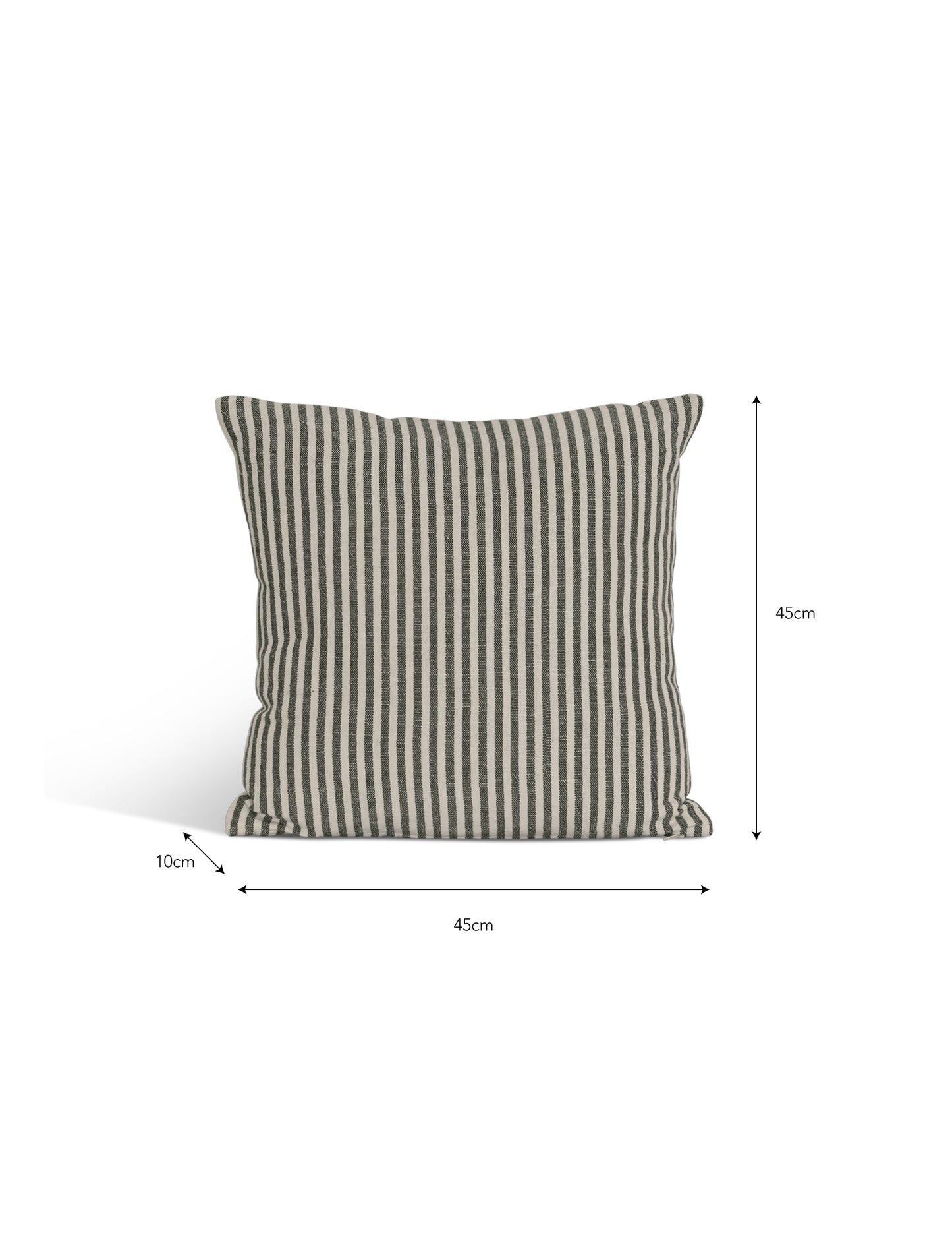 Charingworth Stripe Cushion 45x45 Charcoal