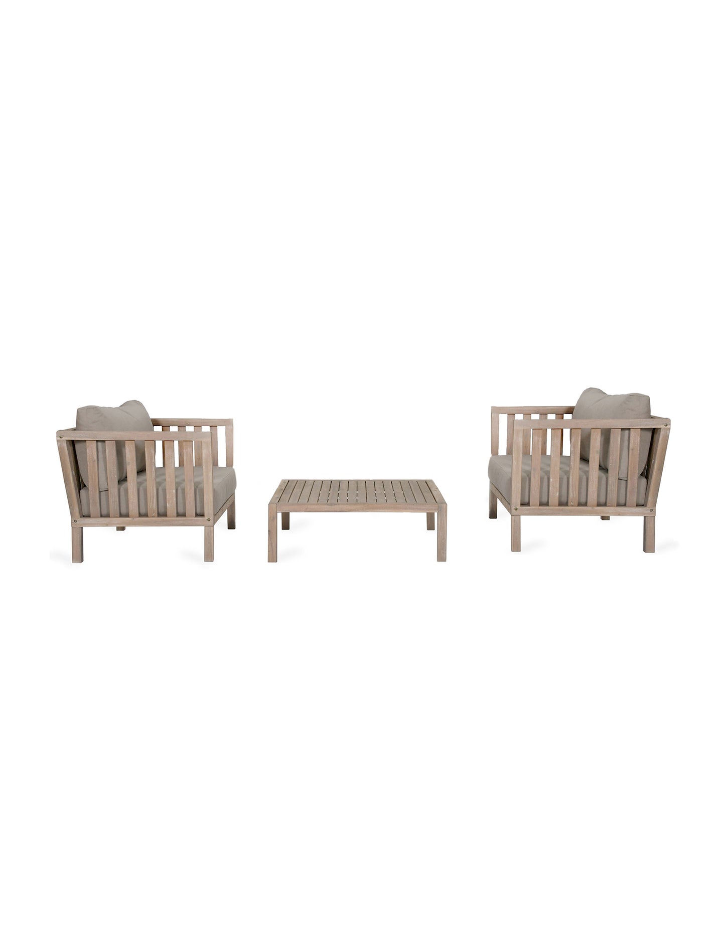 Porthallow Armchair & Table Set Natural