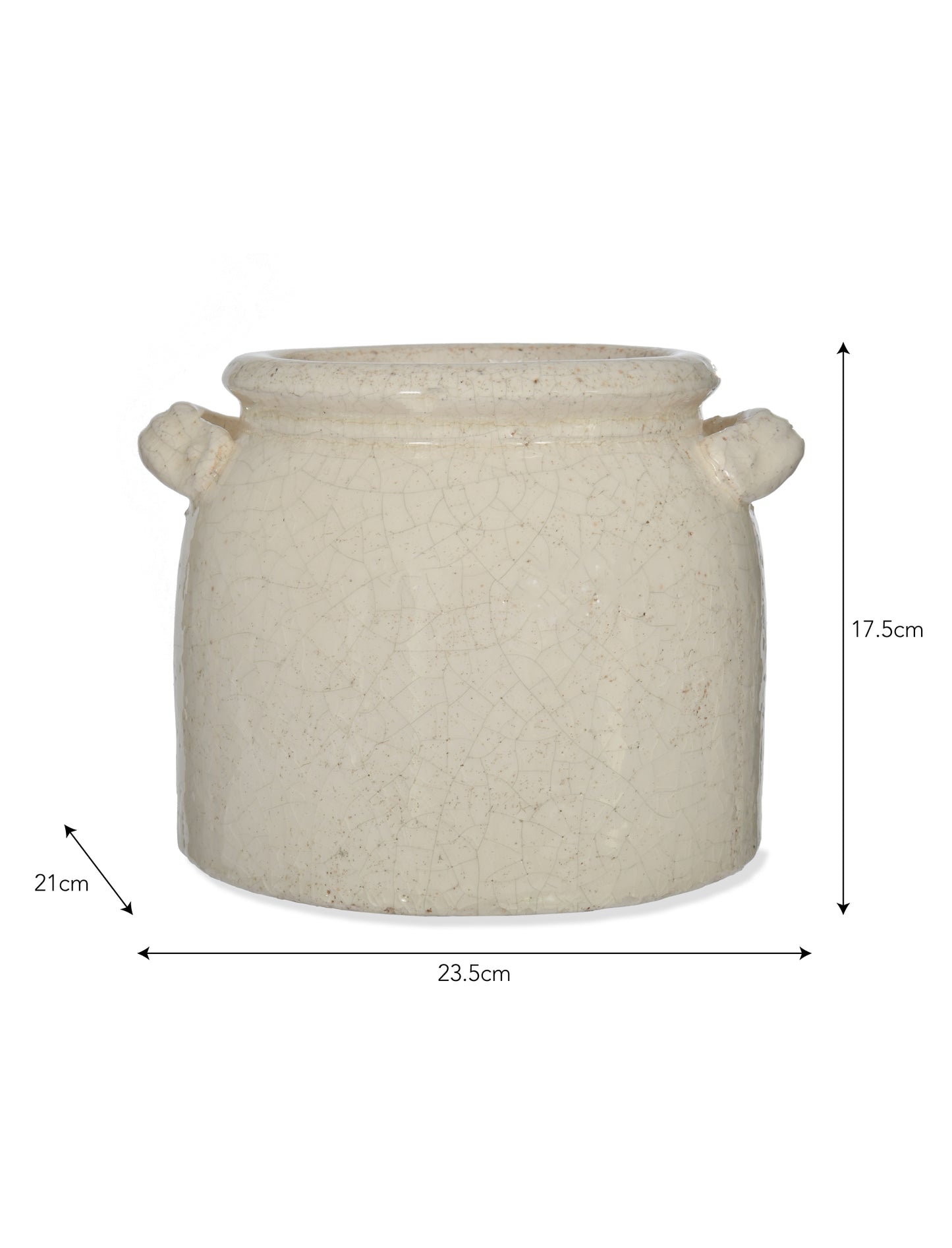 Ravello Pot with Handles 21cm White