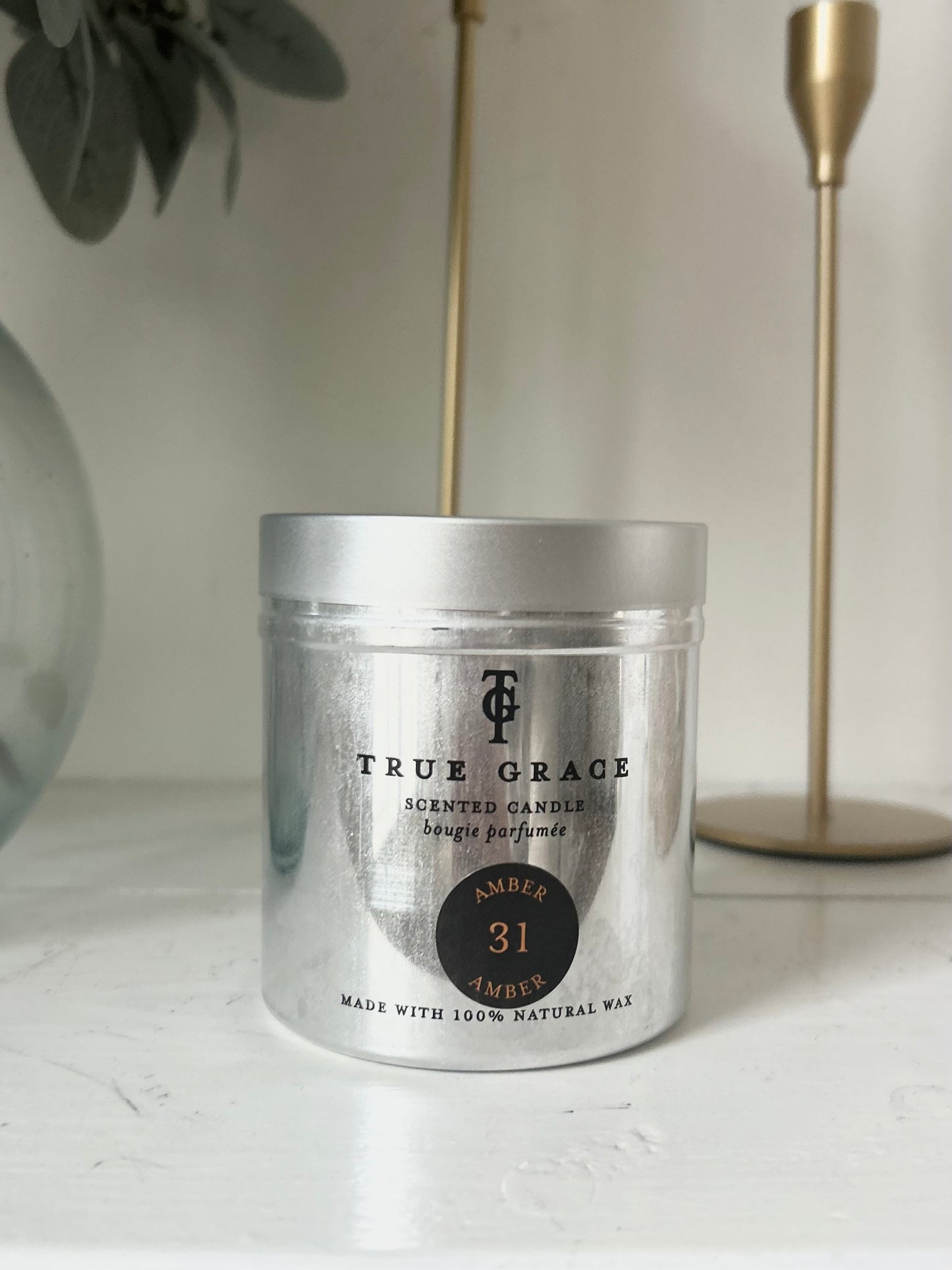 Amber Tin Candle