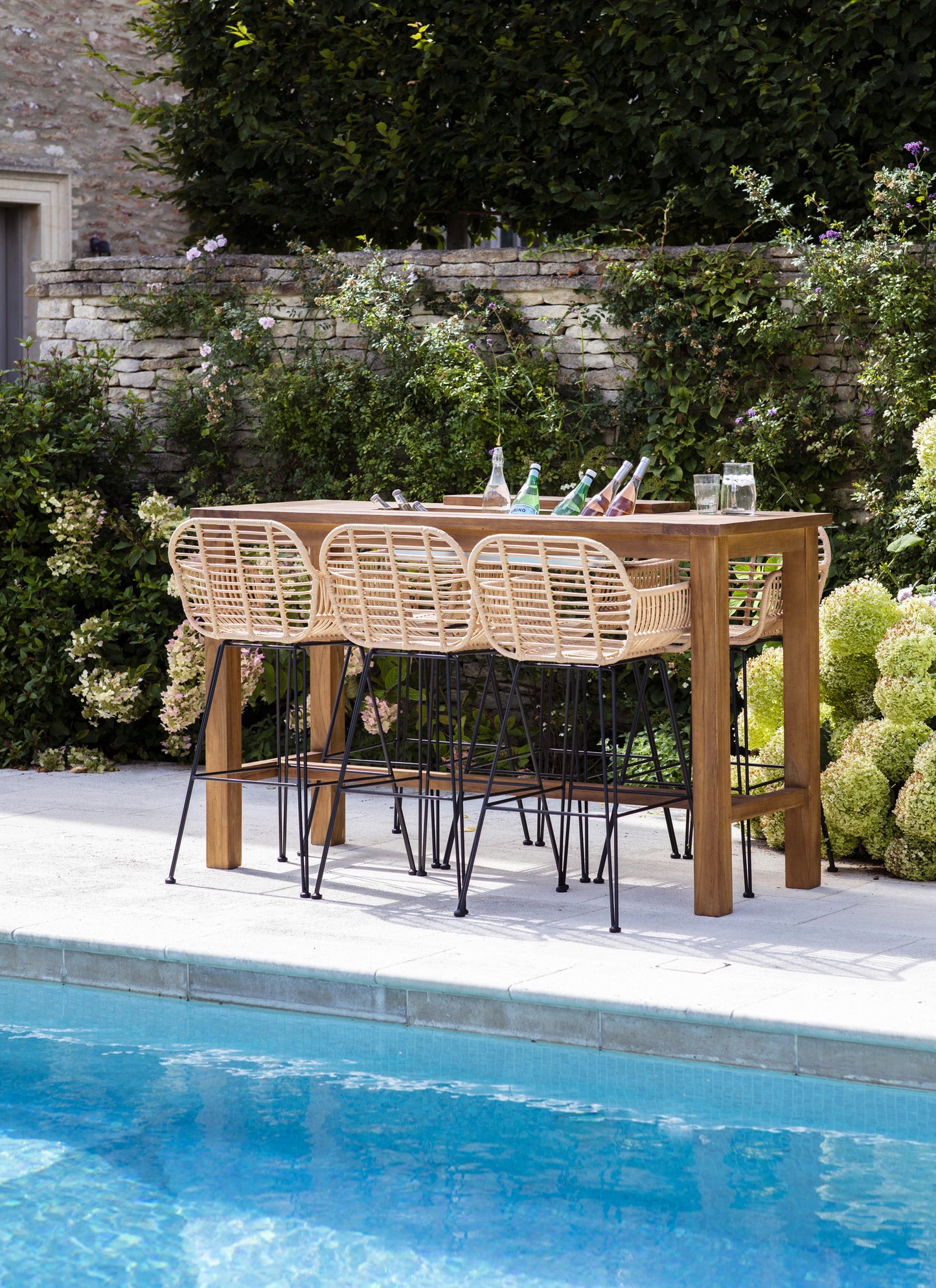 St Mawes Bar Table with Trough 180cm