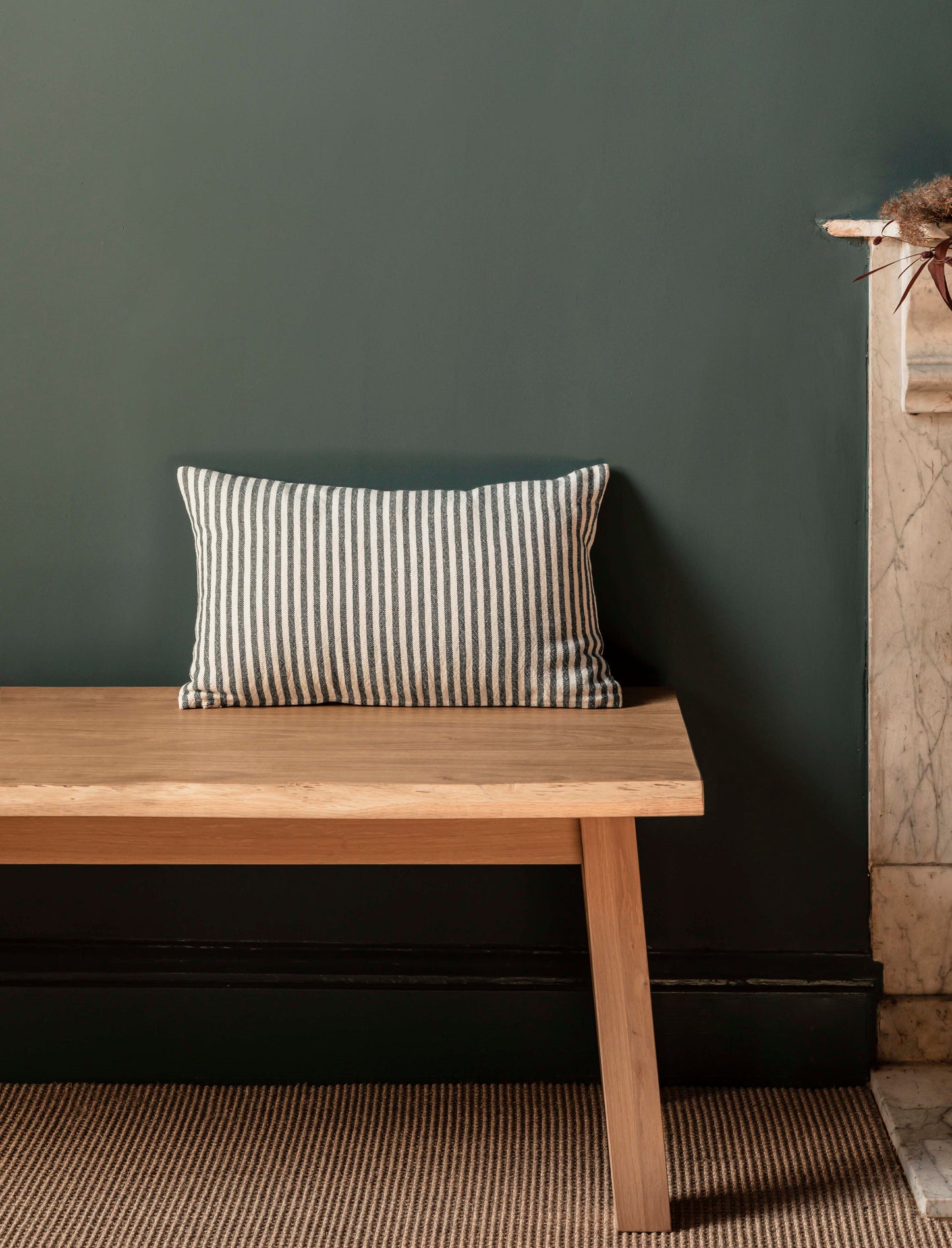 Charingworth Stripe Cushion 30x50 Charcoal