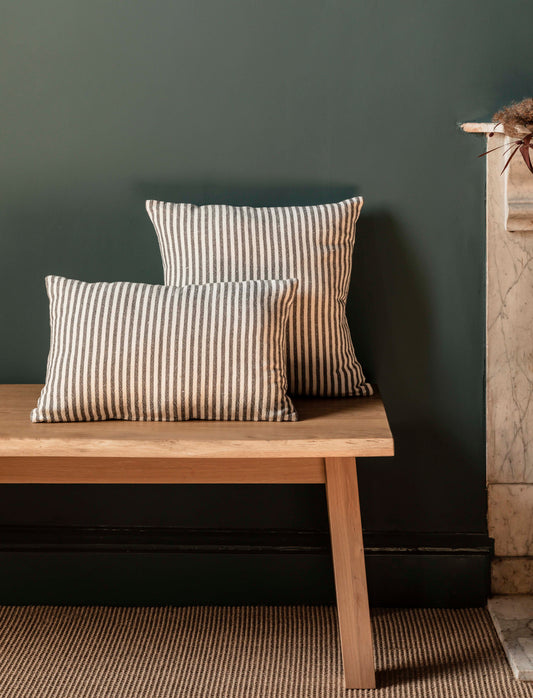 Charingworth Stripe Cushion 45x45 Charcoal