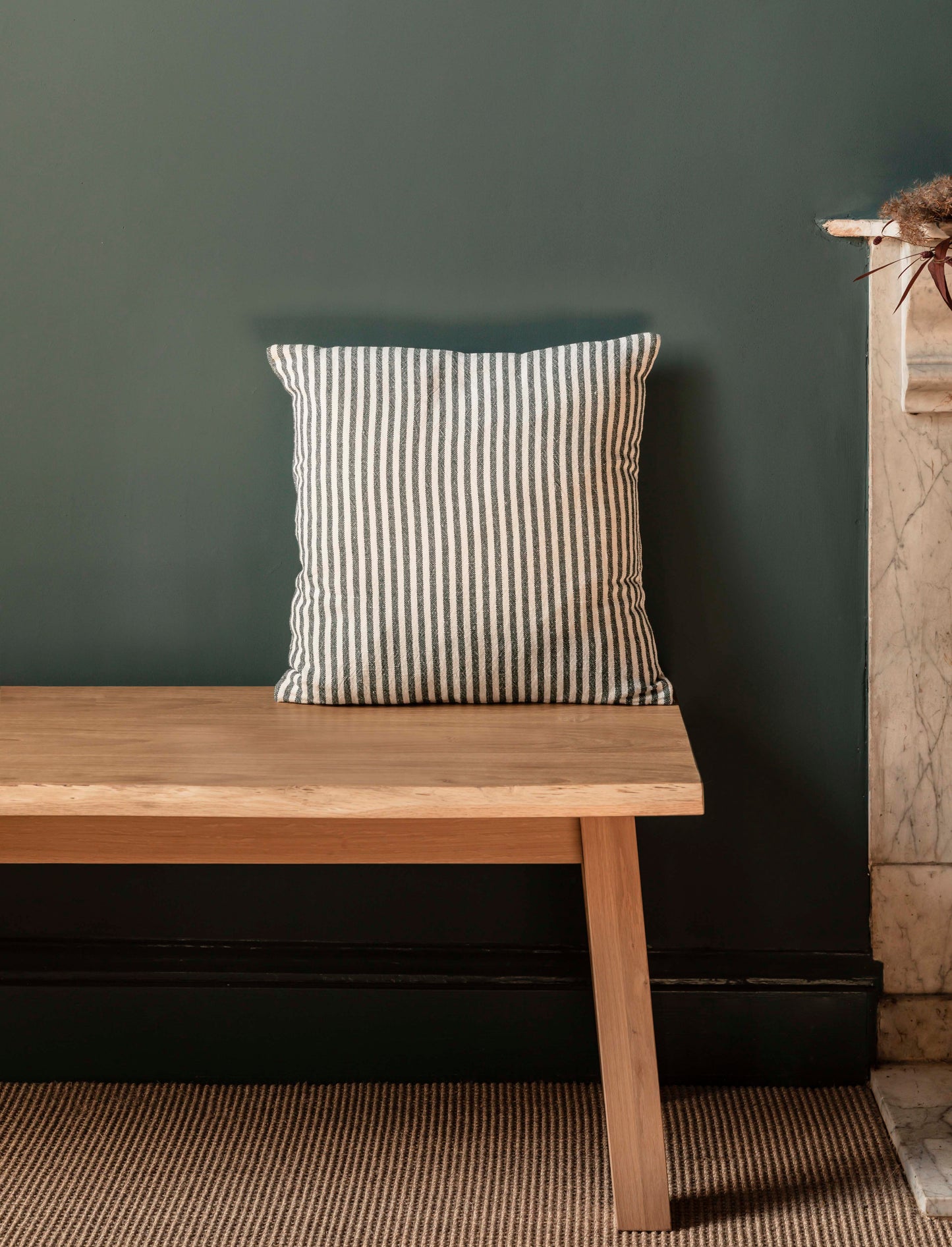 Charingworth Stripe Cushion 45x45 Charcoal