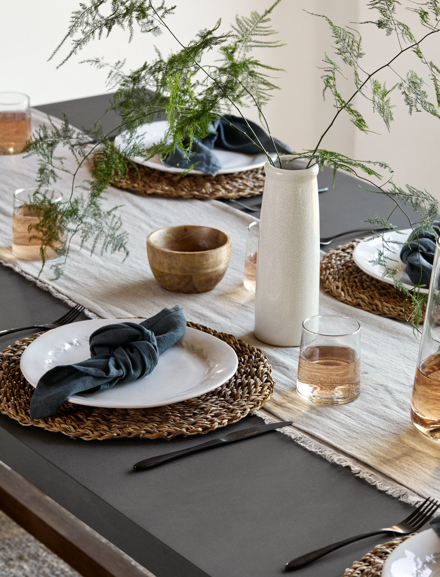 Chilford Table & Bench Set Large Grey