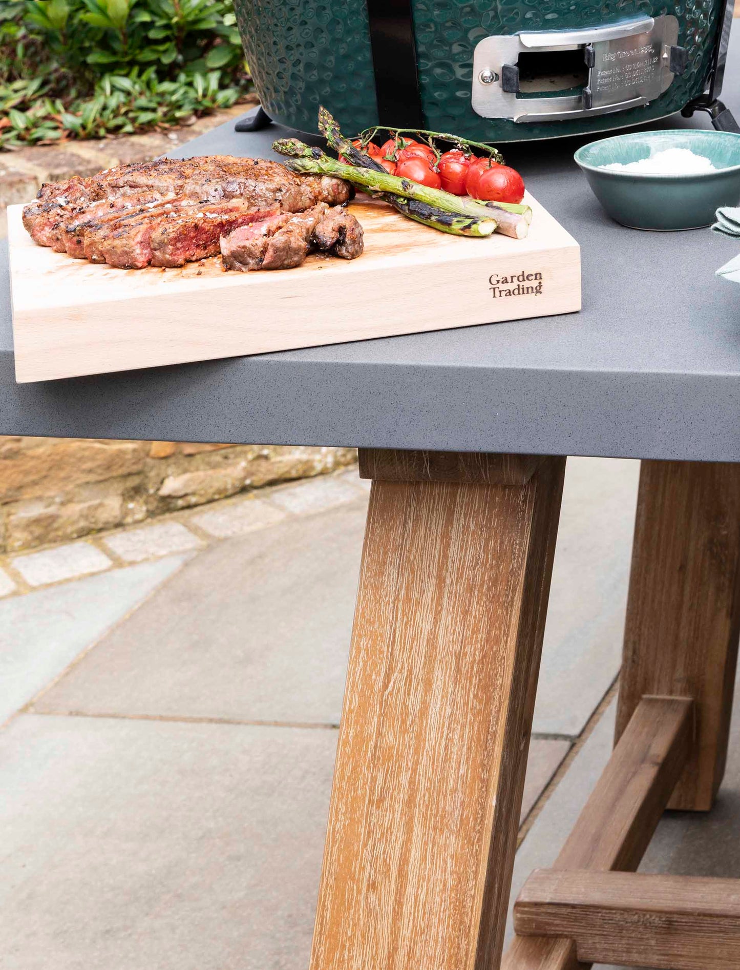 Chilford Table & Bench Set Large Grey