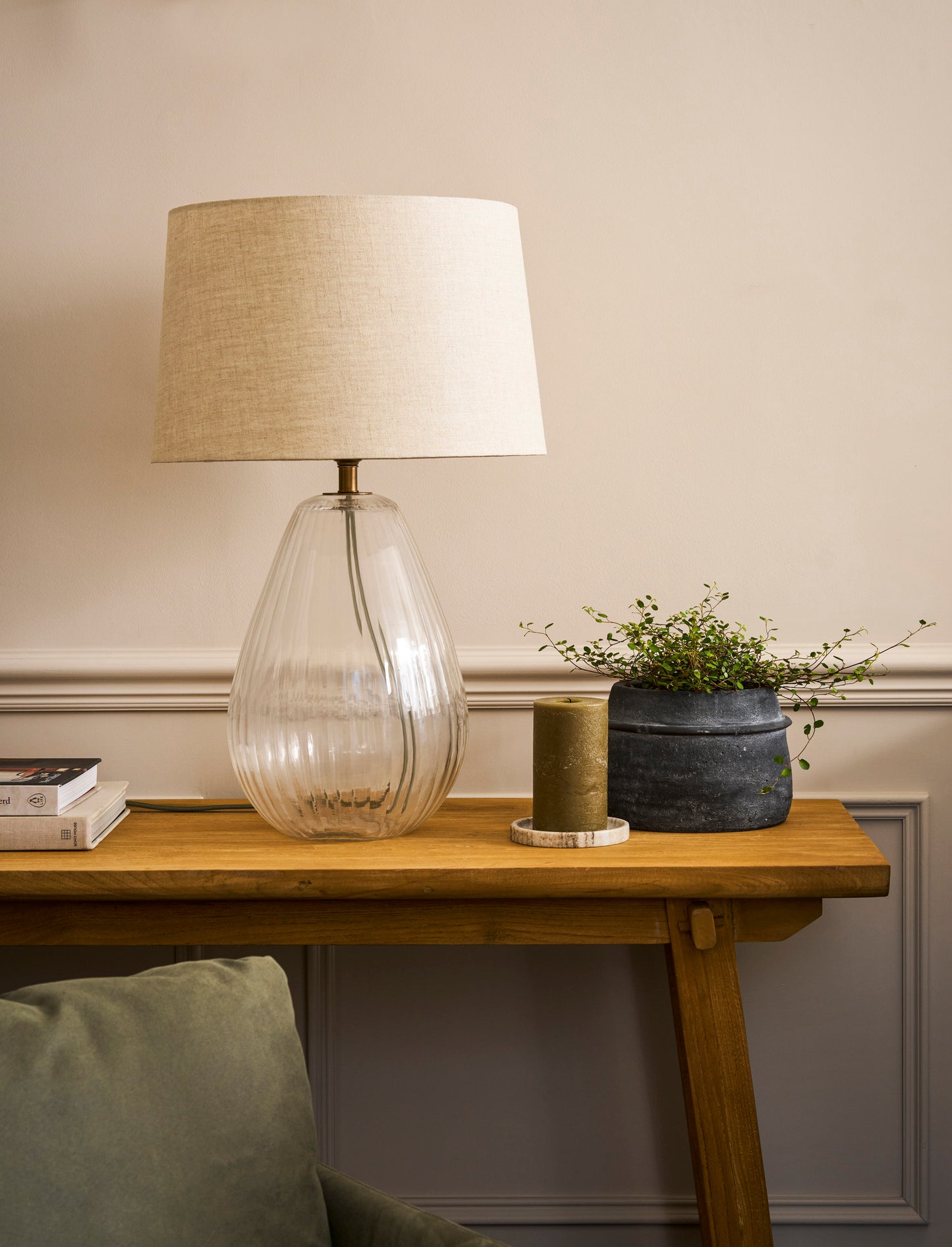 Laurell Glass Table Lamp Clear