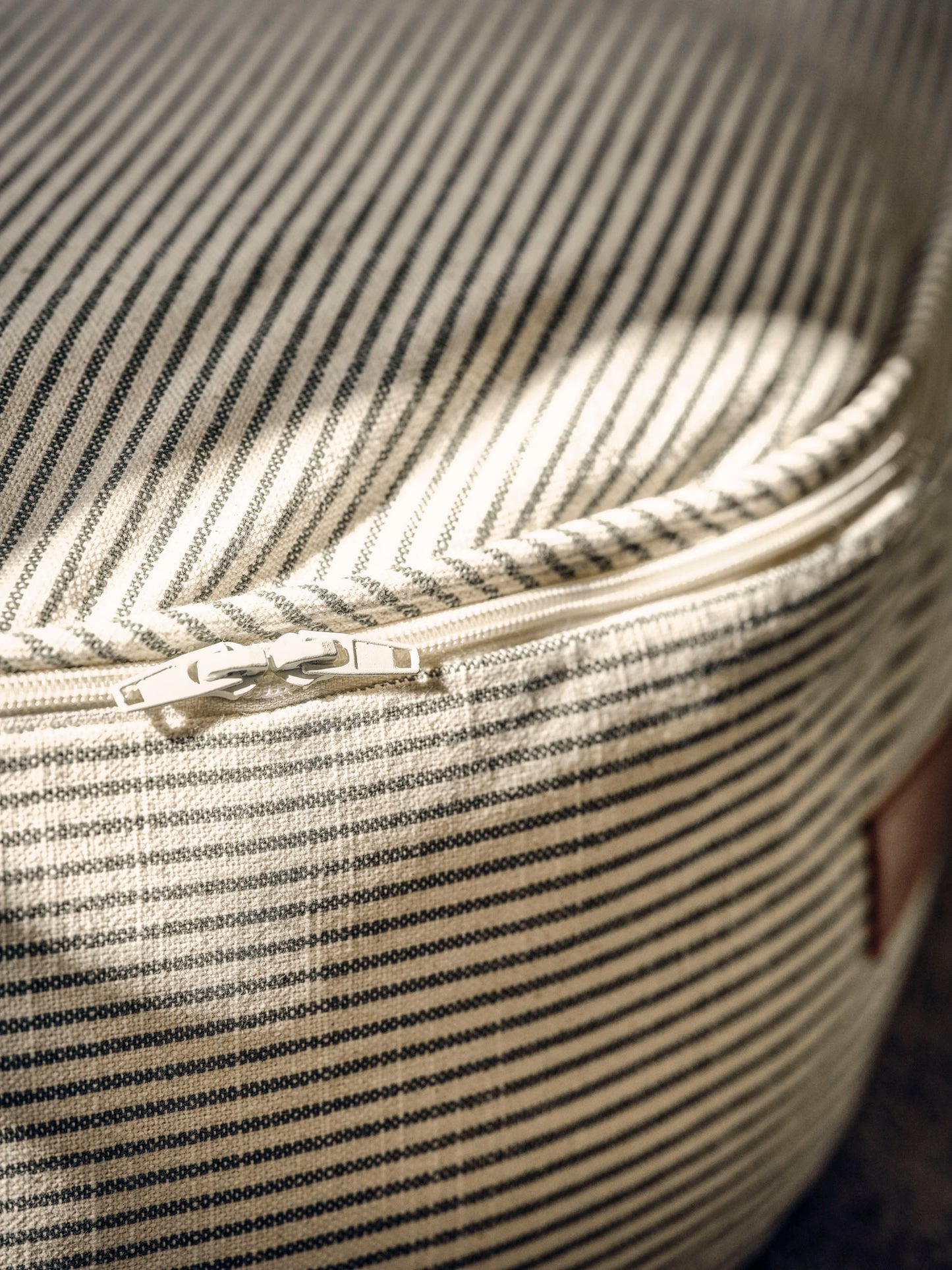 Oaklands Stripe Pet Cushion Oval Large Fern