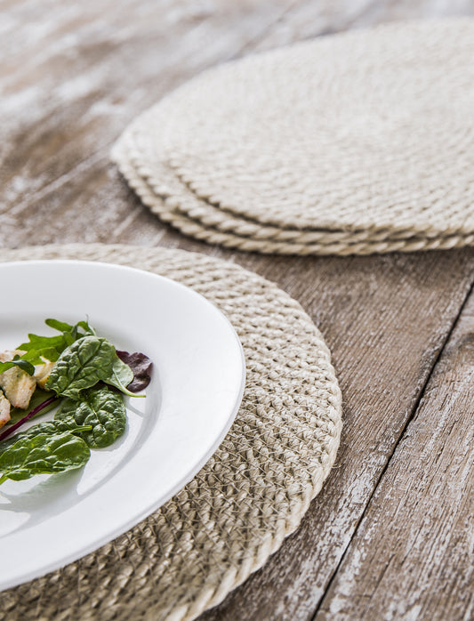 Heyford Placemats Jute Round Set of 4 Natural