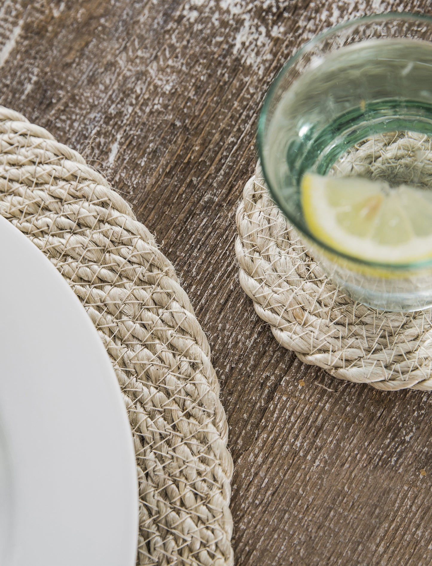 Heyford Placemats Jute Round Set of 4 Natural