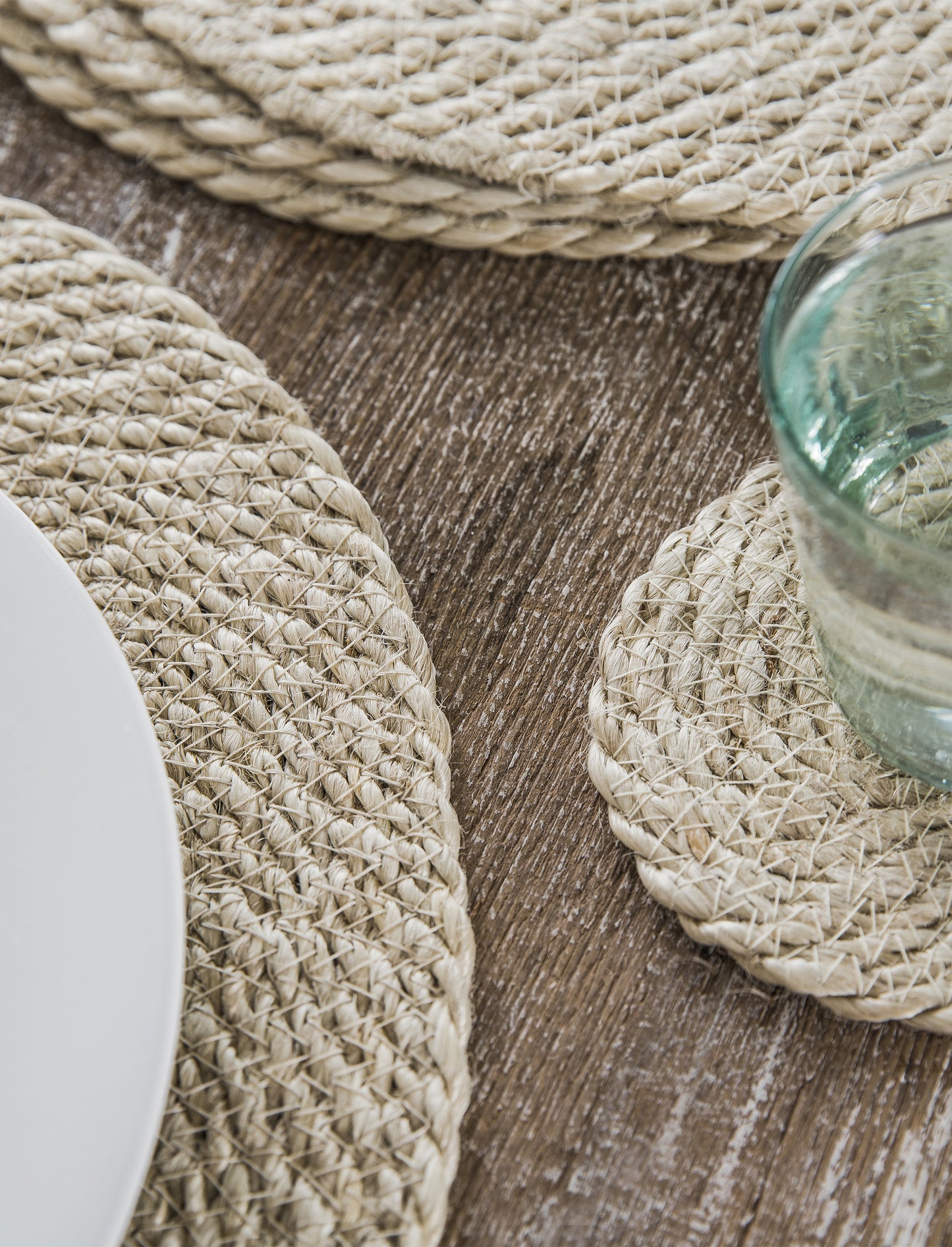 Heyford Placemats Jute Round Set of 4 Natural