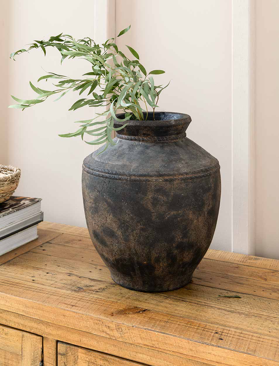 Portesham Vase Large Antique Brown