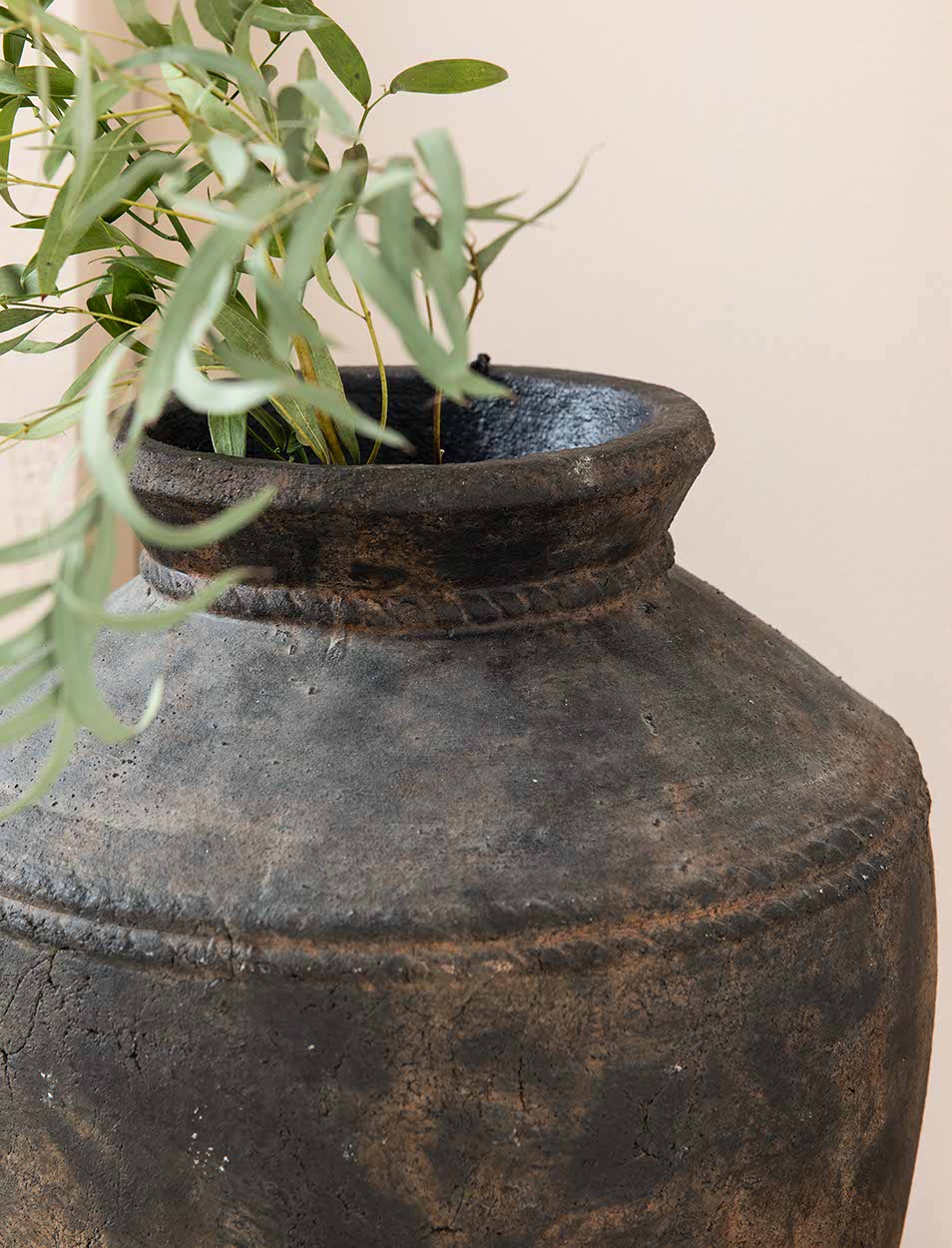 Portesham Vase Large Antique Brown