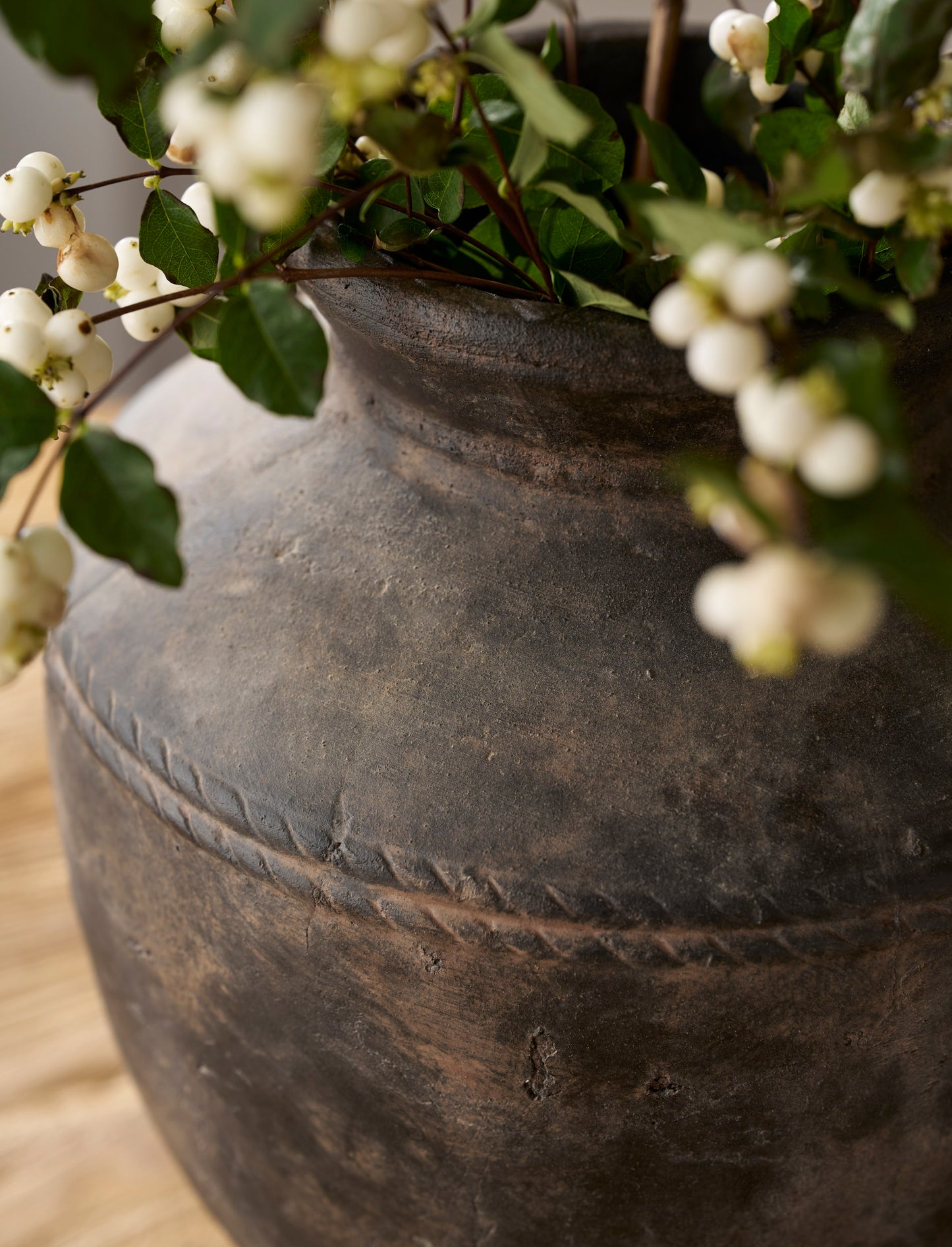 Portesham Vase Large Antique Brown