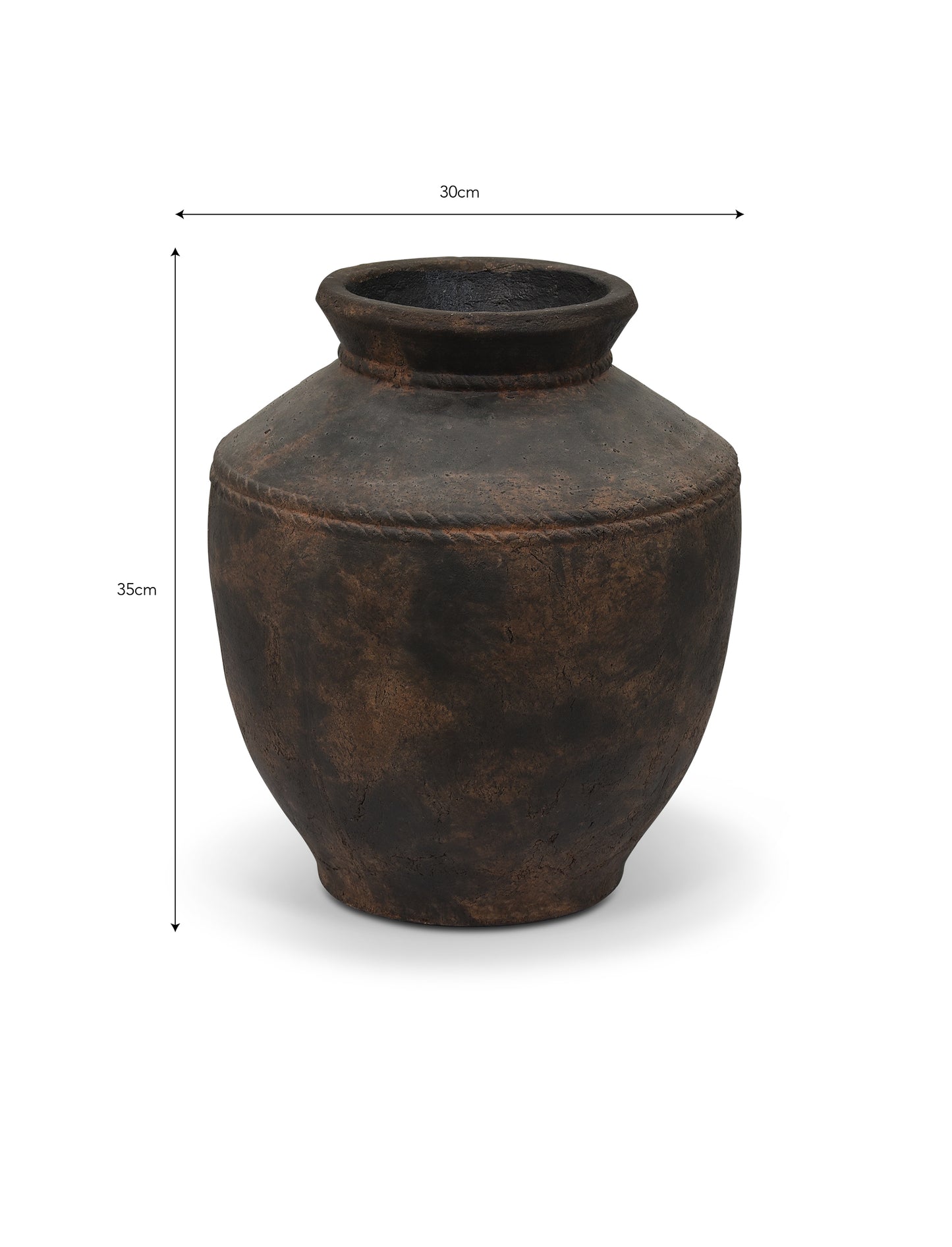 Portesham Vase Large Antique Brown