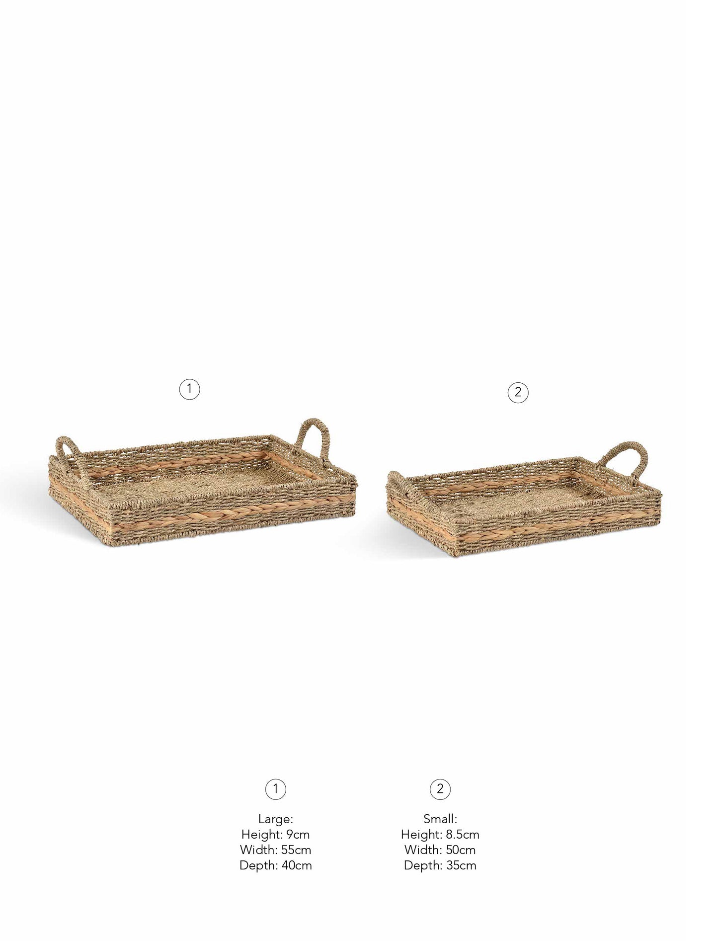 Bayford Woven Tray (Set of 2) Natural